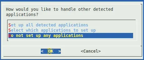 WinApps other applications screen